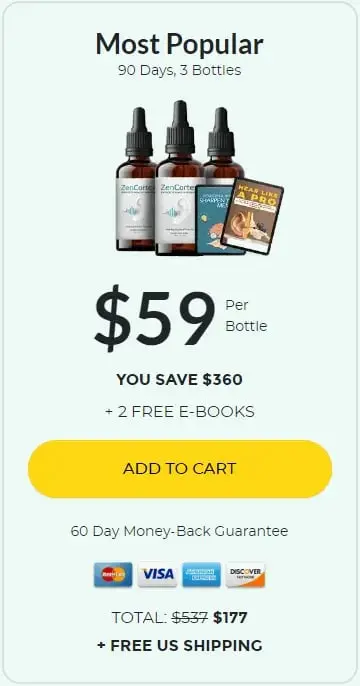 Get ZenCortex 3 bottle Save $360